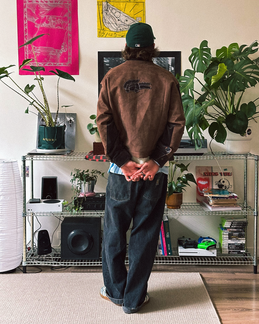 VESTE REWORKED CHOCOLAT