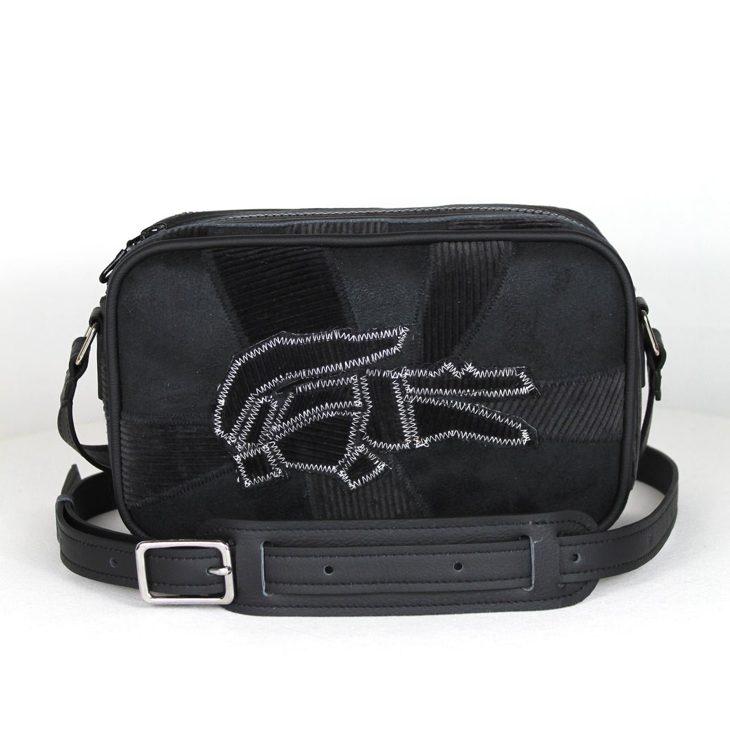 SACOCHE BANDOULIÈRE REWORKED NOIR