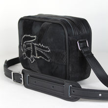 Charger l&#39;image dans la galerie, SACOCHE BANDOULIÈRE REWORKED NOIR